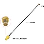 U.FL to RP-SMA Female переход на кабеле 1.13 мм длина 10см