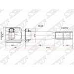 RN-636, Шрус внутренний LH RENAULT FLUENCE 10- 1,6 АКПП