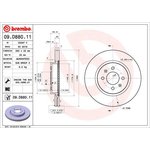 09.D880.11, Диск тормозной UV Coated | перед |