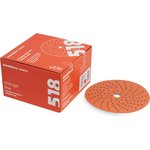 Диск шлифовальный на бумажной основе 518 Orange Ceramic Multi holes Р100 (50 шт ...