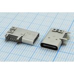 Гнездо USB 3.1, Тип C, угловое, 14 контактов; Q-14560 гн USB \C 3,1\14P4C\пл\ ...