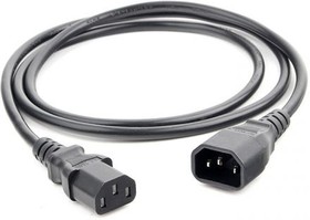 Фото 1/2 Шнур питания Power Cube кабель питания, разъем: IEC 60320 C13-C14, длина 1.8 м., сечение 3x0.75, 10А, медь+ ПВХ, с заземлением, Россия, цвет