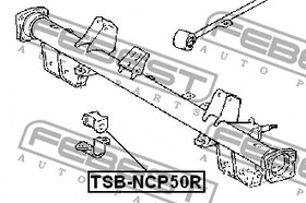 Фото 1/5 TSB-NCP50R, Втулка заднего стабилизатора d10