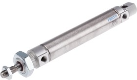 Фото 1/4 DSNU-25-100-PPS-A, Pneumatic Cylinder - 559286, 25mm Bore, 100mm Stroke, DSNU Series, Double Acting
