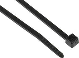 Фото 1/2 111-03011 T30R-PA66-BK, Cable Tie, 150mm x 3.5 mm, Black Polyamide 6.6 (PA66), Pk-100