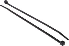 Фото 1/2 111-03012 T30R-PA66-BK, Cable Tie, 150mm x 3.5 mm, Black Polyamide 6.6 (PA66), Pk-500