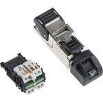 J00026A2113, MFP8 Series Male RJ45 Connector, Cable Mount, Cat6a