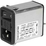 3-102-854, Filtered IEC Power Entry Module, 6 А, 250 В AC
