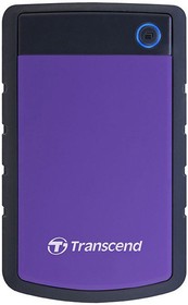 Фото 1/10 Портативный HDD Transcend StoreJet 25H3 2Tb 2.5, USB 3.0, фиол, TS2TSJ25H3P