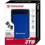 Портативный HDD Transcend StoreJet 25H3 2Tb 2.5, USB 3.0, син, TS2TSJ25H3B