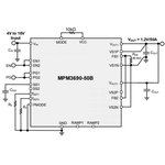 MPM3690GBF-50B-T, Power Management Modules 16V, Single 50A DC/DC Power Module