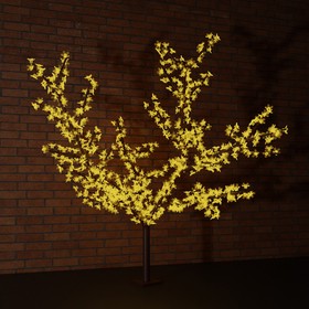 Фото 1/2 531-101, Светодиодное дерево Сакура высота 1,5м, диаметр кроны 1,8м, желтые светодиоды, IP 65, понижающий тра
