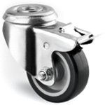 1475PAO050P30-11, Braked Swivel Castor Wheel, 40kg Capacity, 50mm Wheel