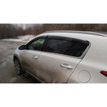 Дефлектора на окна Kia Sportage IV (QL) 2015 ХРОМ.МОЛДИНГ деф.окон Cobra tuning ...