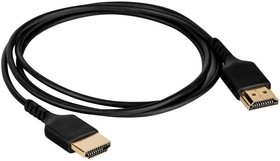 Кабель HDMI Wize [WAVC-HDMIUS-1.5M] 1.5 м, v.2.0, 19M/19M, 4K/60 Hz 4:4:4, 36 AWG, HDCP 2.2,ультратонкий, позол.разъемы, черный, пакет