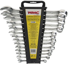 WMC-5141MP, Набор ключей комбинированных 10,12-19,22,24,27,30,32мм 14 предметов в держателе WMC TOOLS