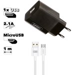 Блок питания (сетевой адаптер) Earldom ES-201M 1xUSB 2.1A с кабелем MicroUSB 1м ...