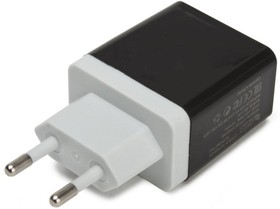 Фото 1/2 Блок питания (сетевой адаптер) LP с двумя USB выходами QC 3.0 5В-2.4А, 9В-2А, 12В-1.67А "Brick Series" черный (коробка)