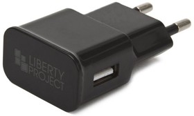 Фото 1/2 Блок питания (сетевой адаптер) LP с выходом USB 2.1A с кабелем Micro USB "Classic Plus" черный (коробка)
