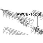VWCB-T5DS, Подшипник опоры карданного вала | перед прав |