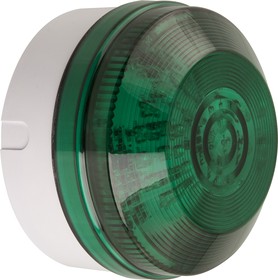 LED195-02WH-SB-04, LED195 Series Green Multiple Effect Beacon, 20 → 30 V ac/dc, Surface Mount, Wall Mount, LED Bulb, IP65
