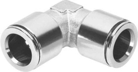NPQM-L-Q12-E-P10, NPQM Series Elbow Tube-toTube Adaptor, Push In 12 mm to Push In 12 mm, Tube-to-Tube Connection Style, 558780