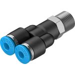QSY-1/8-4, Y Threaded Adaptor, Push In 4 mm to Push In 4 mm ...