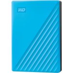 Внешний диск HDD WD My Passport WDBPKJ0040BBL-WESN, 4ТБ, голубой