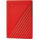 Внешний диск HDD WD My Passport WDBYVG0020BRD-WESN, 2ТБ, красный