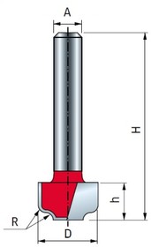 Фреза мультипрофильная желобковая (12.7х8 мм; хвостовик 8 мм) 39-15208