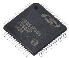 Фото 1/2 C8051F005-GQ, 8 Bit MCU, смешанных сигналов, C8051 Family C8051F00x Series Microcontrollers, 25 МГц, 32 КБ