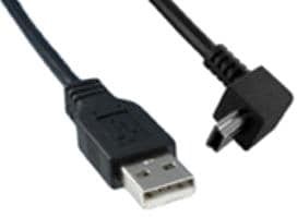 Фото 1/2 3021072-03, USB Cables / IEEE 1394 Cables USB 2.0 M TO M ANGLD 3FT CORD BLACK