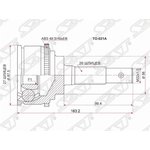 TO-021A, Шрус наружный TOYOTA ESTIMA/PREVIA TCR/CXR2#/TOWNACE NOAH #R50 4WD ...