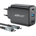 AF-A17-BK, Зарядное устройство ACEFAST сетевое A17 65W GaN/USB-C/черный
