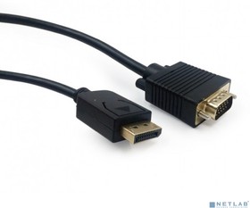 Фото 1/2 Cablexpert Кабель DisplayPort- VGA, 5м, 20M/15M, черный, экран, пакет (CCP-DPM-VGAM-5M)