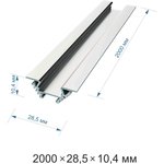 Фото 4/6 08-03-01 Профиль алюминиевый угловой накладной для светодиодной ленты, анодированный, серебро, 2 м. (3014)