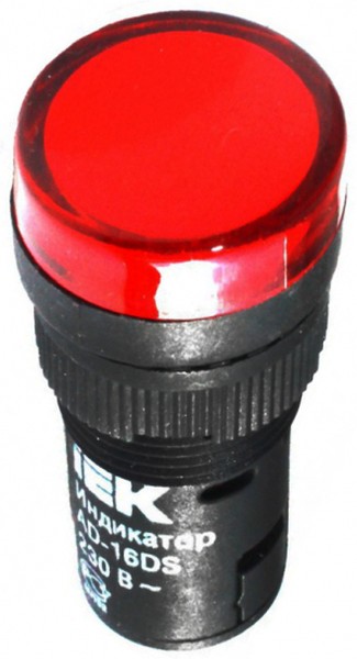 Индикатор IEK/bls10-adds-024-k04-16. Лампа SB-16ds (led) матрица красный (r) 230в. Арматура светосигнальная ad-22ds 230в АС бел. ИЭК. Светосигнальный индикатор ad22ds вырез.
