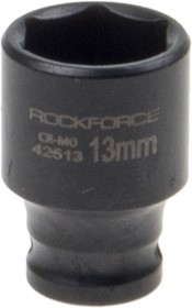 RF-42513, Головка торцевая 1/4" 13мм ударная L=35мм ROCKFORCE