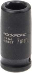 RF-42507, Головка торцевая 1/4" 7мм ударная L=35мм ROCKFORCE