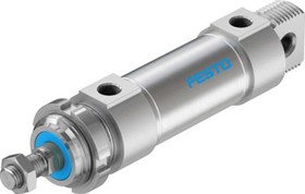 DSNU-40-40-PPV-A, Pneumatic Roundline Cylinder - 196031, 40mm Bore, 40mm Stroke, DSNU Series, Double Acting