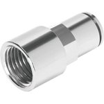 NPQM-D-G14F-Q6-P10, Straight Threaded Adaptor, G 1/4 Male to Push In 6 mm ...