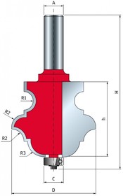 Фреза мультипрофильная (54.7x49 мм; хвостовик 12 мм) 99-PK112