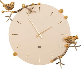 Настенные часы Терра бежевого цвета диаметр 37 см 43013/бронзовый