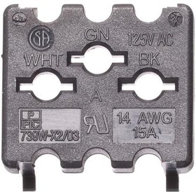 739W-X2/XX3, AC Power Plugs & Receptacles BACKPLATE FOR 739W-X2/03