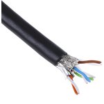 09456000541, Cat6a Ethernet Cable, STP, Black PVC Sheath, 50m, Flame Retardant