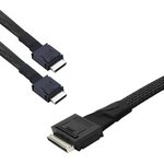 Кабель Amphenol RML80-0249/RML42-0249 Cable OcuLink SFF8611 8i to 2x SFF8611 4i ...