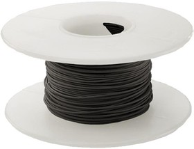 KSW24BLK-0100, Hook-up Wire 24AWG LOW STRP FORCE 100' SPOOL BLACK