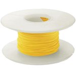 KSW30Y-0100, Hook-up Wire 30AWG LOW STRP FORCE 100' SPOOL YELLOW