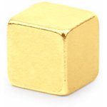 Неодимовый магнит прямоугольник 6х6х6 мм, золотой
