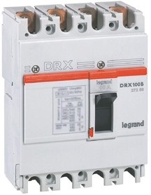 Выключатель автоматический 4п 80А 20кА DRX125 термомагнитн. расцеп. Leg 027258